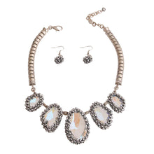 We Sell Fashion Aurora Borealis Necklace Set Statement Piece - Aurora Borealis Crusted Stone Necklace Set