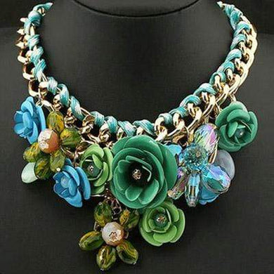 We Sell Fashion Buckle Green Flower Decorated Weave Design