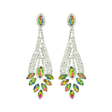 We Sell Fashion Earrings Elegant Multi Pink Green Chandelier Earrings for Evening or Formal