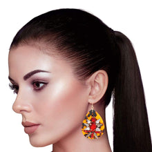 We Sell Fashion Earrings Fun Red Tortoiseshell Dangle Teardrop Earrings