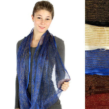 We Sell Fashion Fashion Accessories 12 Assorted Colors Metallic lurex Net Infinity Scarves - Fashion Luxury