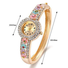 We Sell Fashion Fashion Multi-color Diamond Decorated Flower Shape Design Color Matching Watch