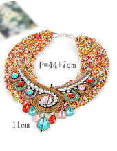 We Sell Fashion Fashion Multi-color Water Drop Shape Decorated Necklace
