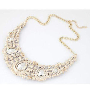 We Sell Fashion Luxury Sapphire Blue Water Drop Diamond Decorated Hollow Out Jewelry Set