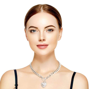 We Sell Fashion Toggle Necklace Silver I Love You Toggle Necklace