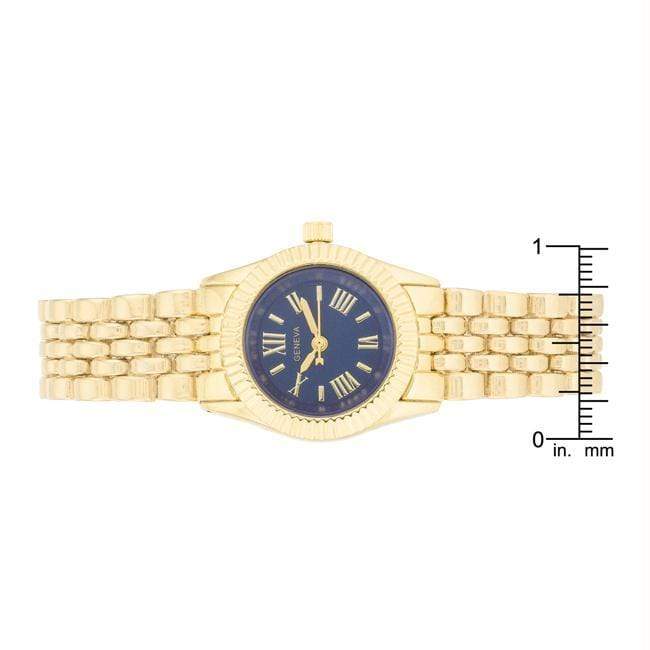 We Sell Fashion Watches Gold Link Watch With Navy Dial