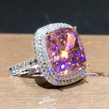 Wish 2.8 ct Pink Sapphire Diamond Ring - 925 Sterling Silver - Nature Gemstone
