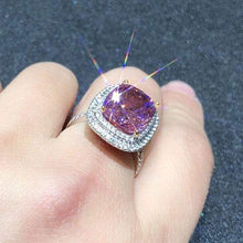 Wish 2.8 ct Pink Sapphire Diamond Ring - 925 Sterling Silver - Nature Gemstone