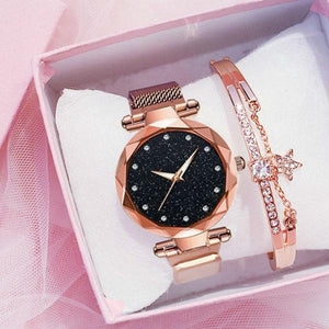 Wish Watches Luxury Women Watches Bracelet Set - Quartz Watch With Mesh Band - Beautiful Bracelet Included